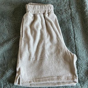 free people terry cloth shorts!